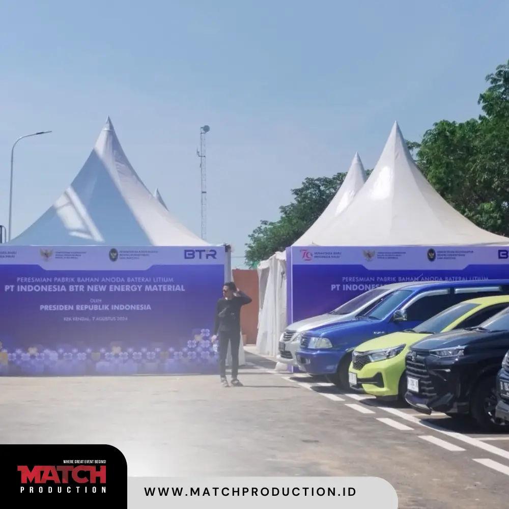 Sewa Tenda Sarnafil atau tenda Kerucut Match Production Spesialis Sewa Alat Event Terbaik. Hubungi Segera untuk layanan profesional!