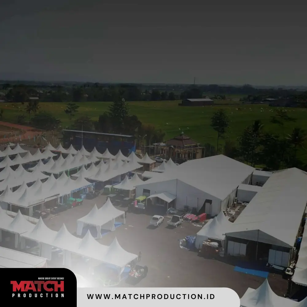Match Production Spesialis Sewa Tenda Roder dan Sarnafil/Kerucut Terbaik. Hubungi Segera untuk layanan profesional!